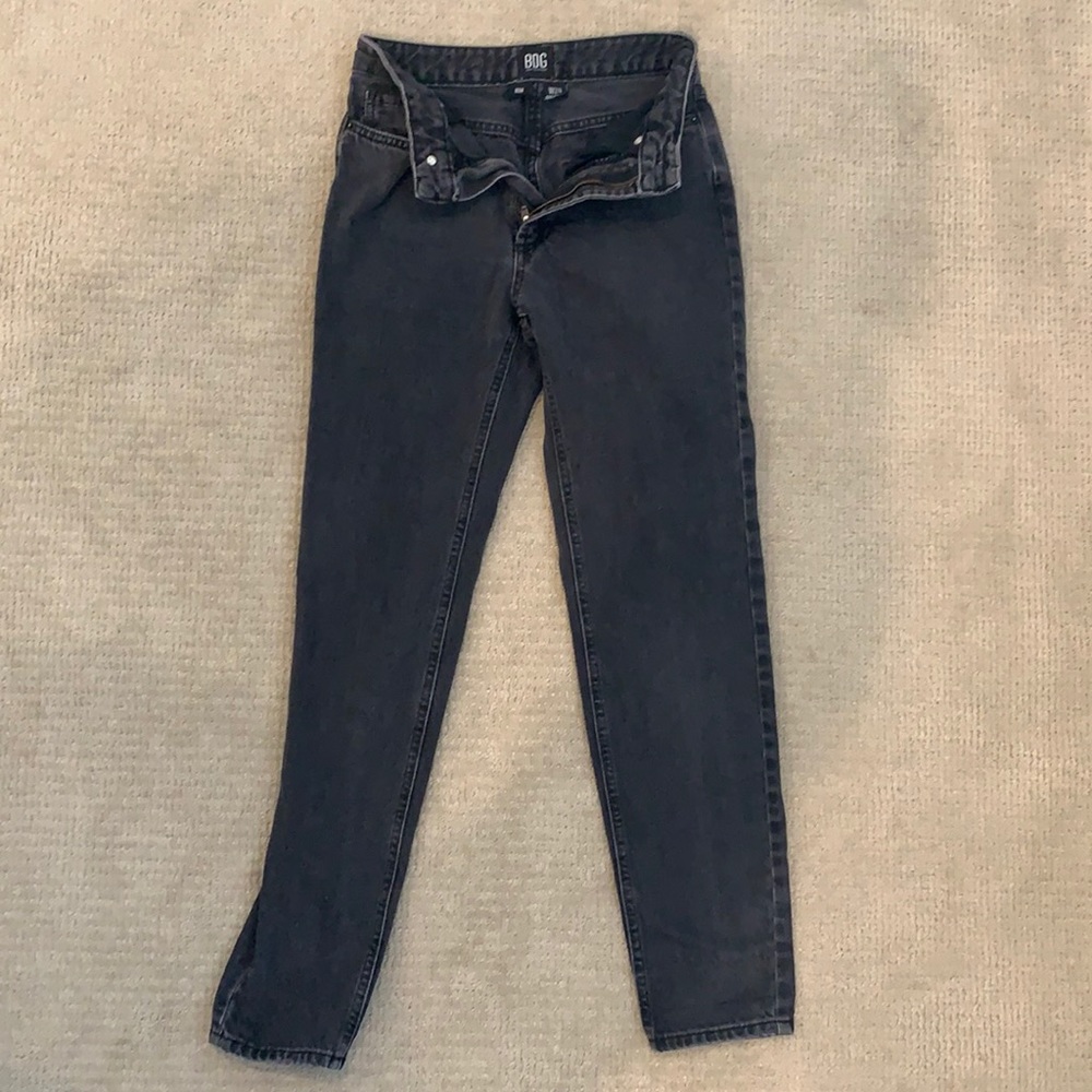 BDG High-Waisted Mom Jeans-Washed Black Denim